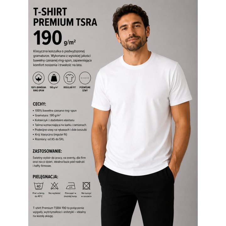 T-SHIRT Biały 190