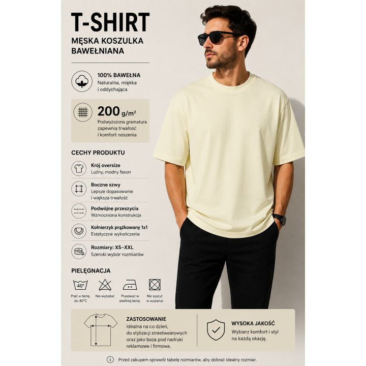 T-SHiRT Buttercream 200 g/m²TSUAOVER BT