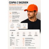 Sportowa czapka z daszkiem metalowe zapięcie.