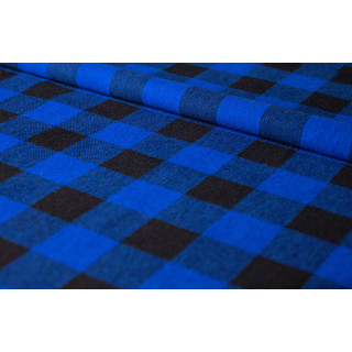 FLANELA NIEBIESKO CZARNA BAWEŁNIANA