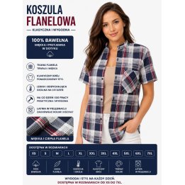 Koszula flanelowa krótki rękaw Person B-27
