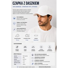 Czapka z daszkiem Biała CZA 6P WH