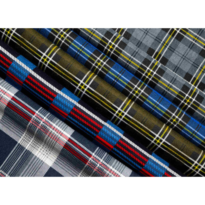 Flanela niebieska 170 g/m² — szerokość 150 cm | Tkaniny na koszule