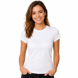 T-shirt Damski 145g/m2 BIAŁY TSRL CMF LADY COMFORT