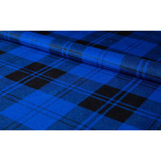 Wyjątkowa flanela bawełniana kolorze niebiesko czarnym