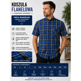 Koszula Grot flanelowa krótki rękaw  B-27