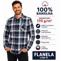 Koszula flanelowa Person bawełna 100%   170 gr/m2