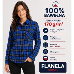 Koszula flanelowa Grot   170 gr/m2  bawełna 100%