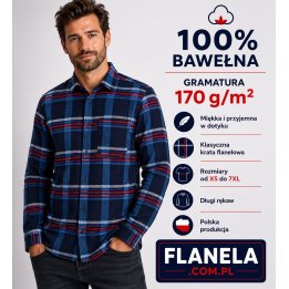 Niebieska koszula flanelowa
