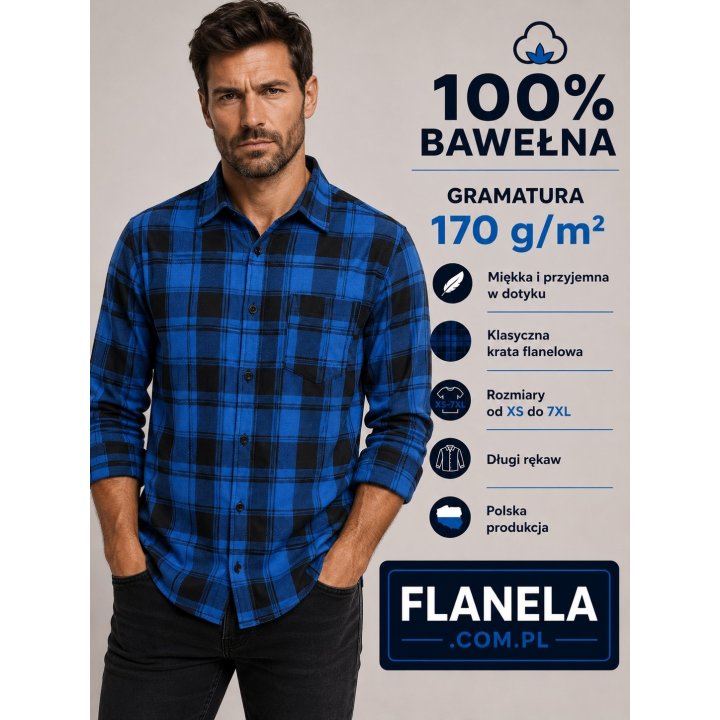Flanelowa koszula .