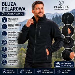 Bluza polarowa czarna FLRA 340 BK-BK