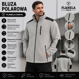 Bluza polarowa Light grey/Black