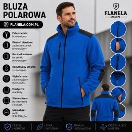 Bluza polarowaRoyal Blue/Black
