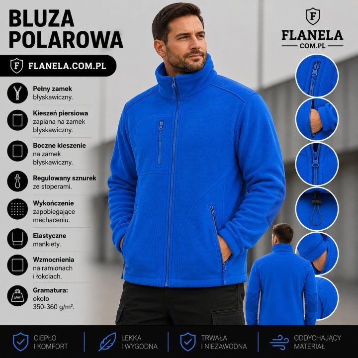 Bluza polarowa Royal Blue/Royal Blue