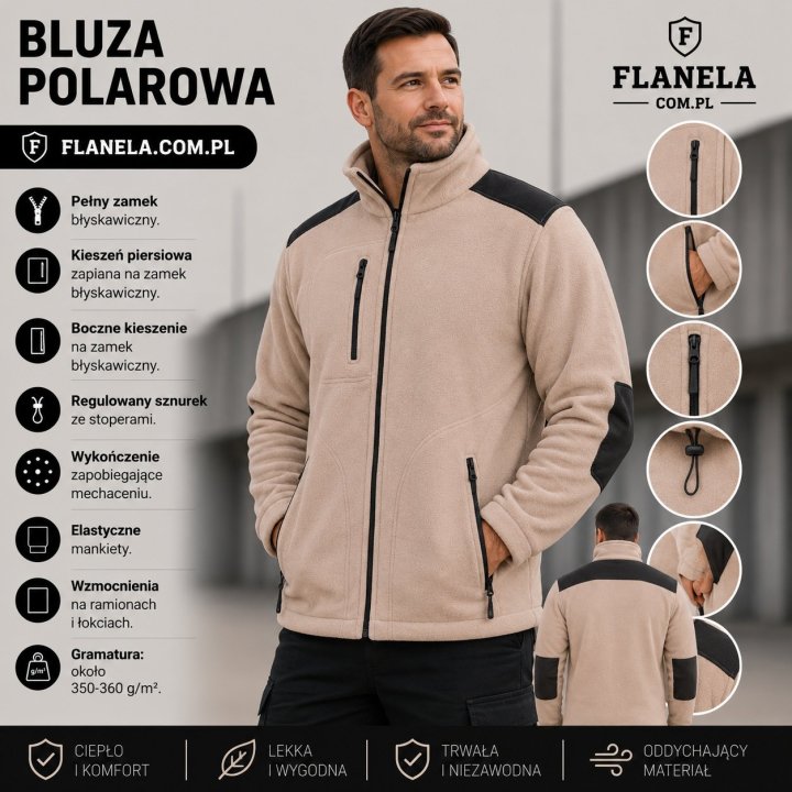 Bluza polarowa Sand/Black