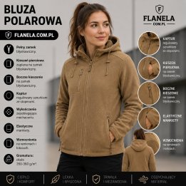 Bluza polarowa z Kapturem  COYOTE