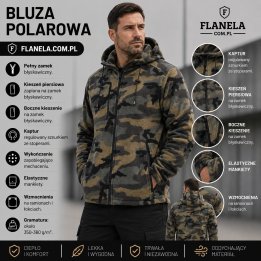 Bluza polarowa z Kapturem  Camouflage