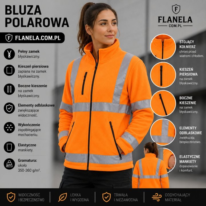 Bluza polarowa Orange Fluor