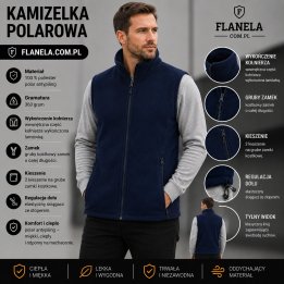 Kamizelka polarowa granatowa