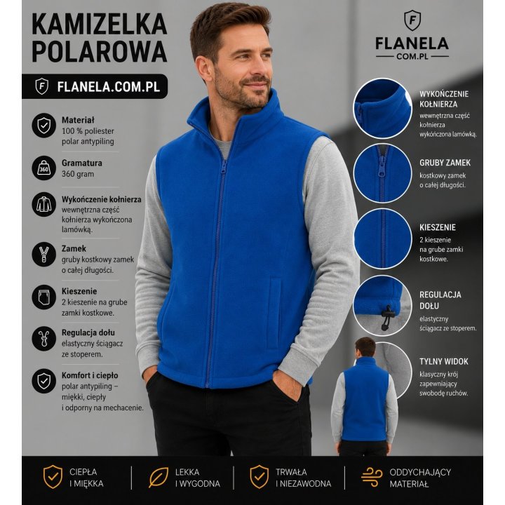Kamizelka polarowa Royal Blue