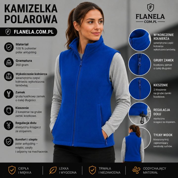 Kamizelka polarowa Royal Blue