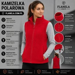 Kamizelka polarowa czerwona
