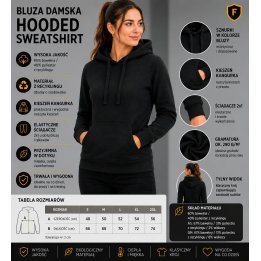 Bluza damska kangur czarna