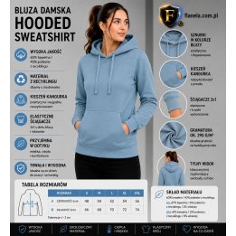 Bluza damska kangur Sky Blue