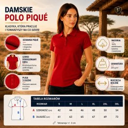 Polo Damskie czerwone 200