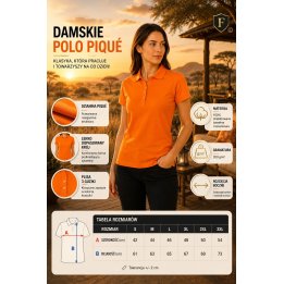 Polo Damskie pomarańczowe 200