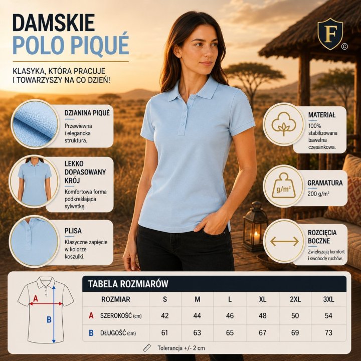 Polo Damskie sky blue 200