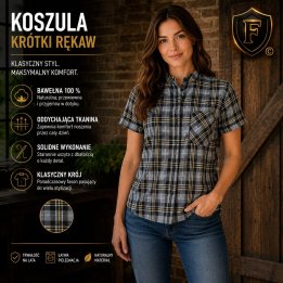 Koszula krótki rękaw flanelowa Kamel B-27