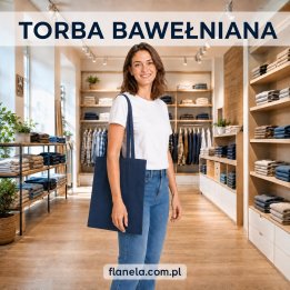 Torba bawełniana wielokrotnego użytku 150 – granatowa