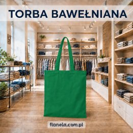 Torba bawełniana wielokrotnego użytku - Zielona
