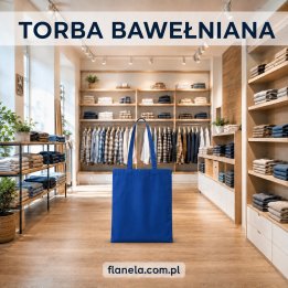 Torba bawełniana wielokrotnego użytku 150 Niebieska