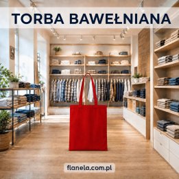 Torba bawełniana wielokrotnego użytku - Czerwona