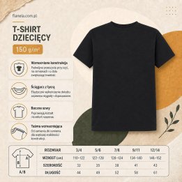 T-shirt Dziecięcy 150 g/m²- czarny