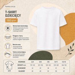 T-shirt Dziecięcy 150 g/m²- biały