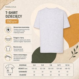 T-shirt Dziecięcy 150 g/m²- melanż