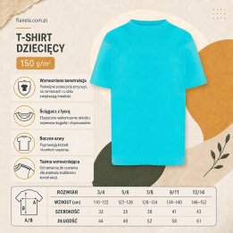 T-shirt Dziecięcy 150 g/m²- Turkus