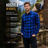 Koszula flanelowa niebiesko czarna 170 gr