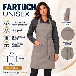 Fartuch gastronomiczny unisex 180 g/m² Zinc