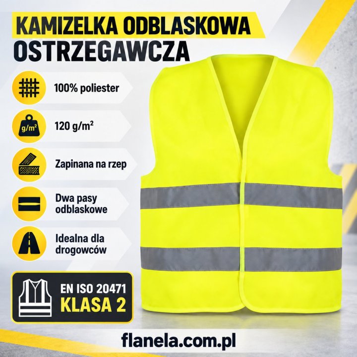 Kamizelka odblaskowa ostrzegawcza żółta