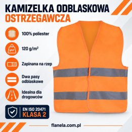 Kamizelka odblaskowa ostrzegawcza Pomarańczowa