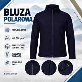 Bluza polarowa grantowa 300 g/m² antypilling
